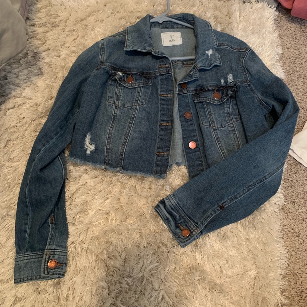 cute cropped jean jacket